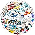 BulbaCraft 100 Pcs Airplane Stickers - Aircraft & Helicopter Decals for Birthday, Party Supplies & Gifts