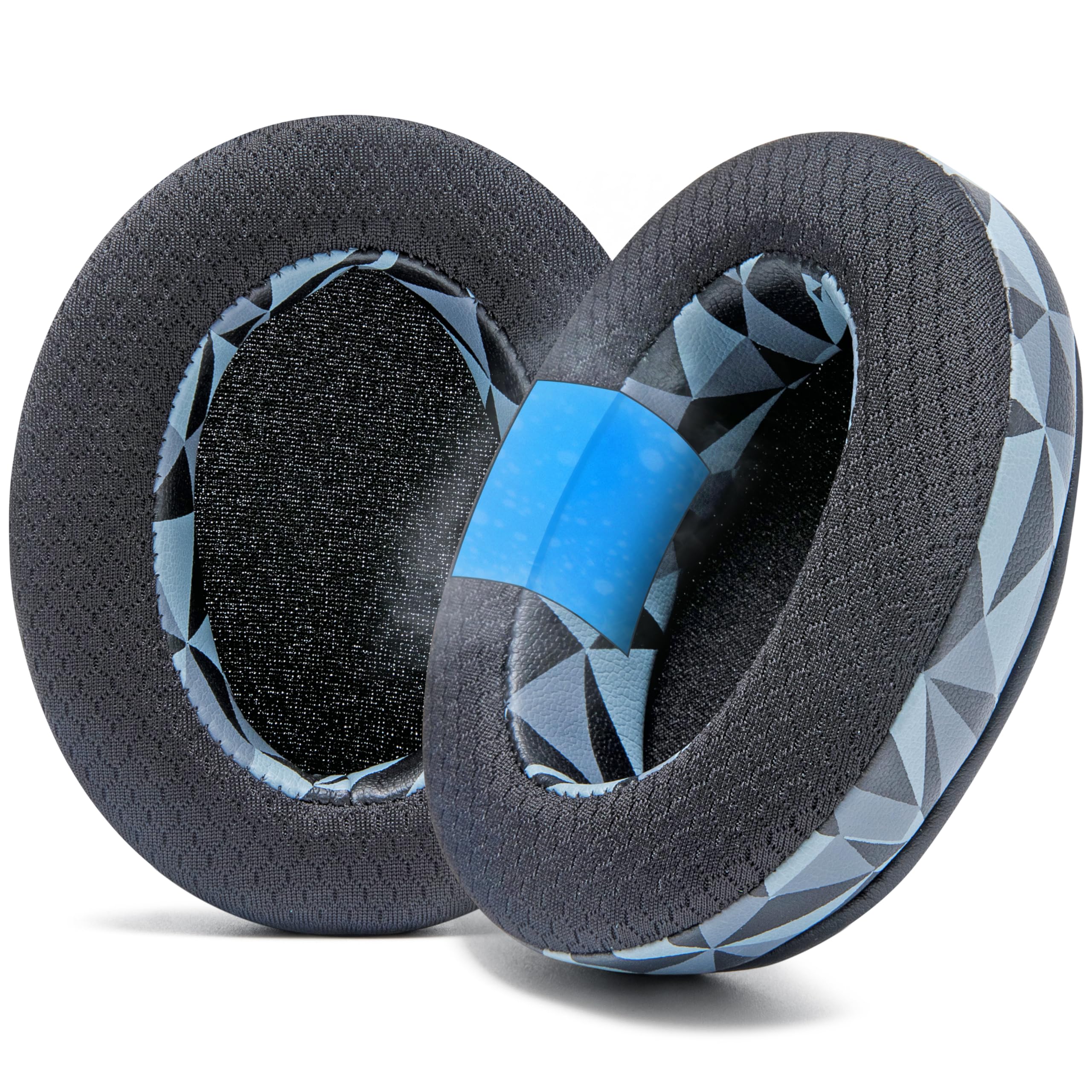 WC Freeze for Arctis Nova - Hybrid Fabric Cooling Gel Replacement Earpads for Arctis Nova Pro Wired, Nova 7, 5, 4, 3, 1 - Made by Wicked Cushions (Does Not Fit Nova Pro Wireless) | Geo Grey