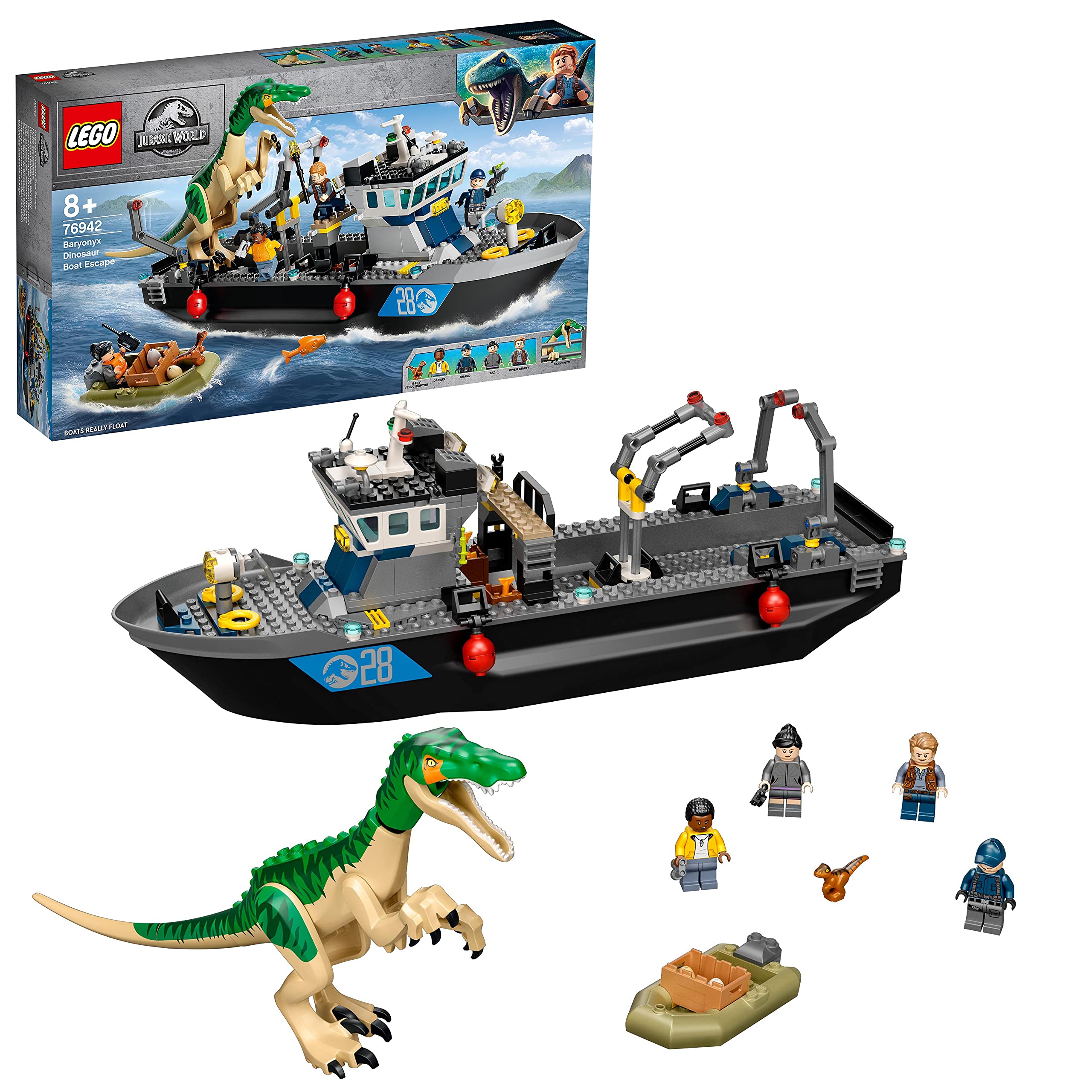 LEGO 76942 Jurassic World Baryonyx Dinosaur Boat Escape