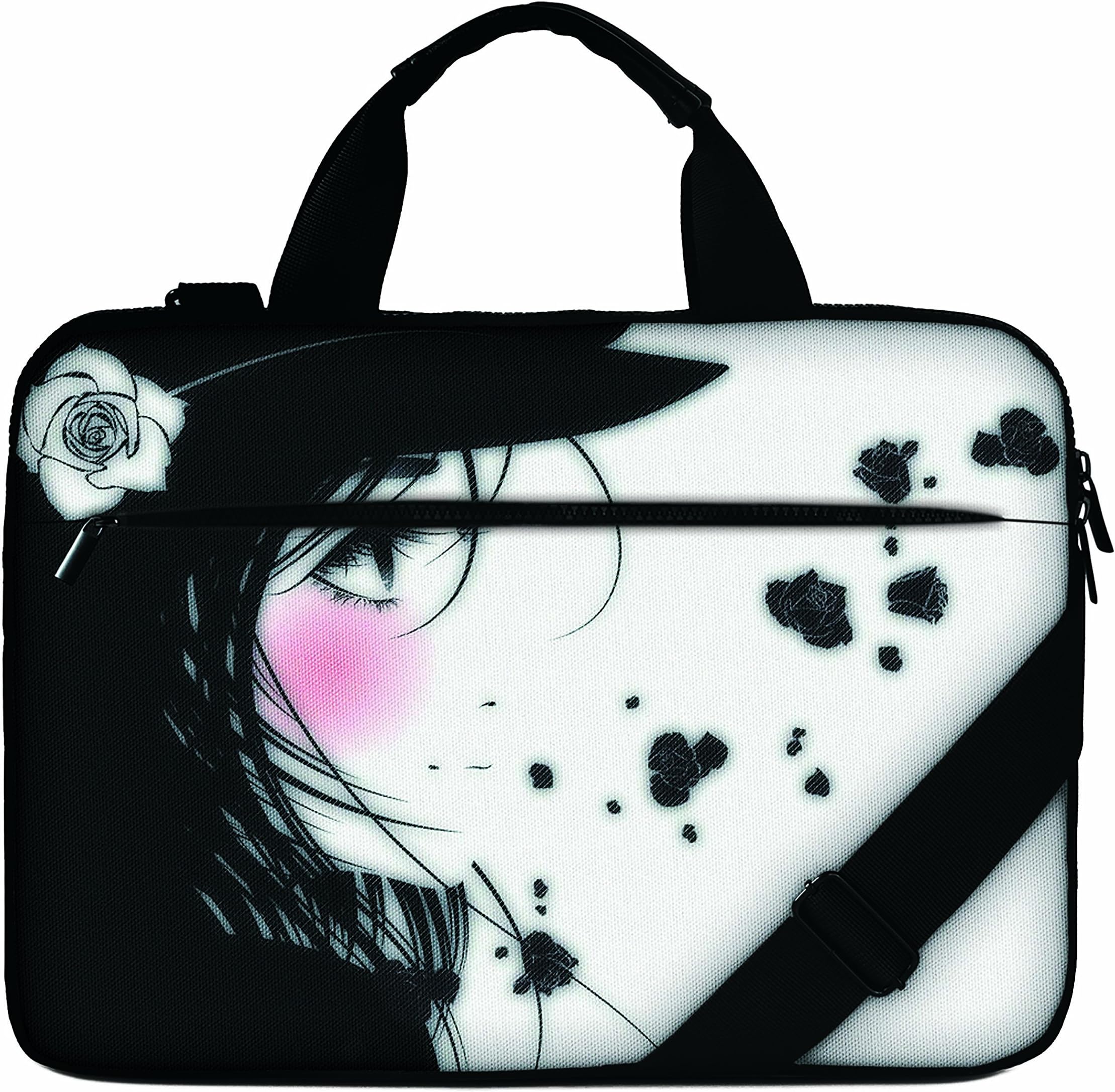 LUXBURG 13-17 inch Laptop Bag Case Canvas Shoulder Bag with Handle