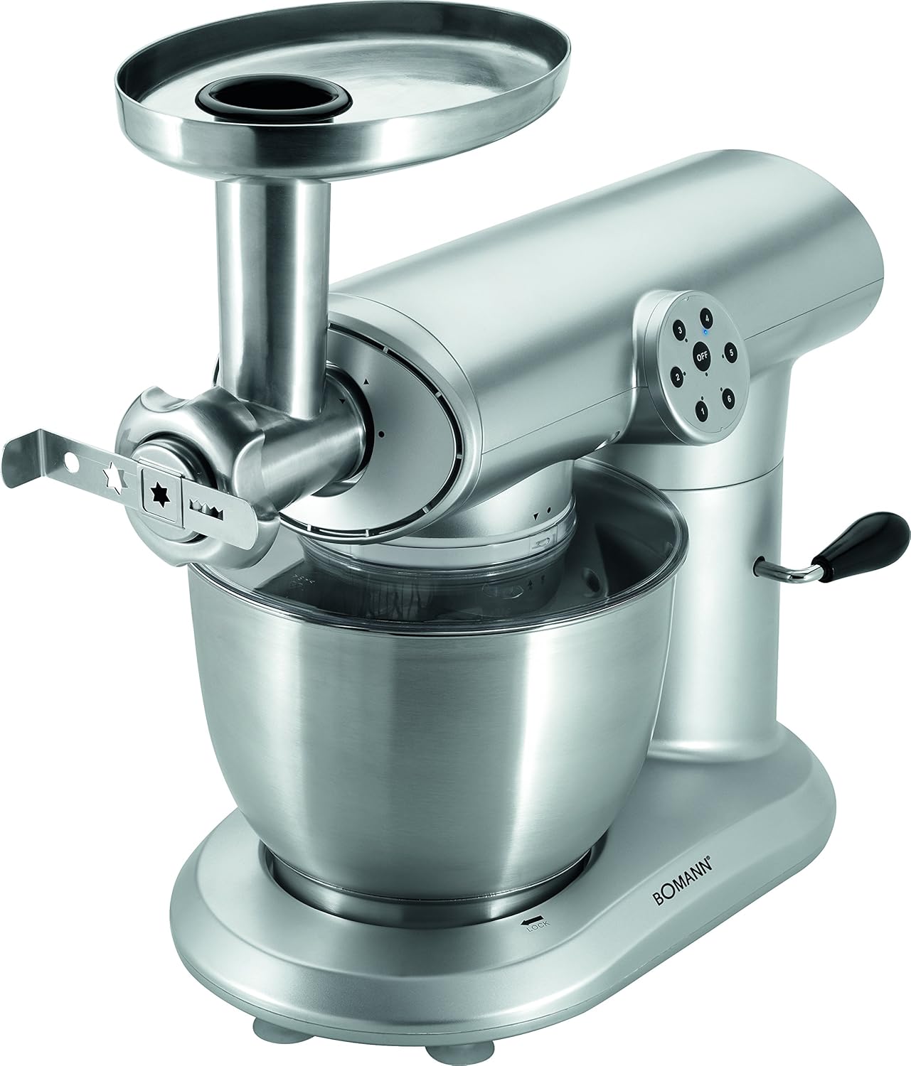 Bomann KM CB Robot de cocina multifunción batidora amasadora picadora de carne