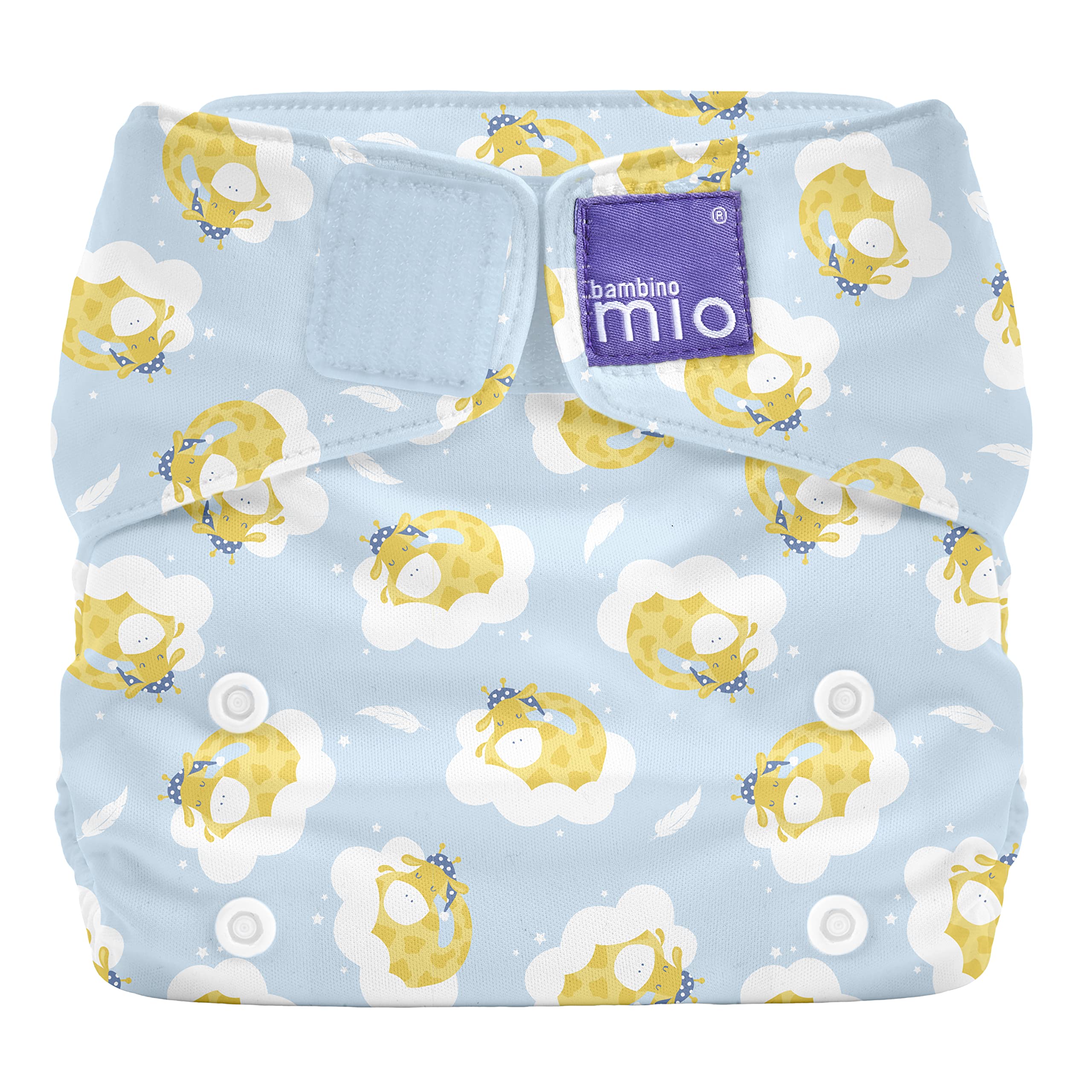 Bambino Mio, Miosolo Classic All-in-One Reusable Nappy, Eco Chemical Free Nappy (Dreamy Giraffe, One Size)