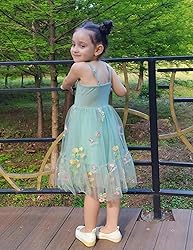 Arshiner Toddler Girl Tulle Dress Sage Green Tutu