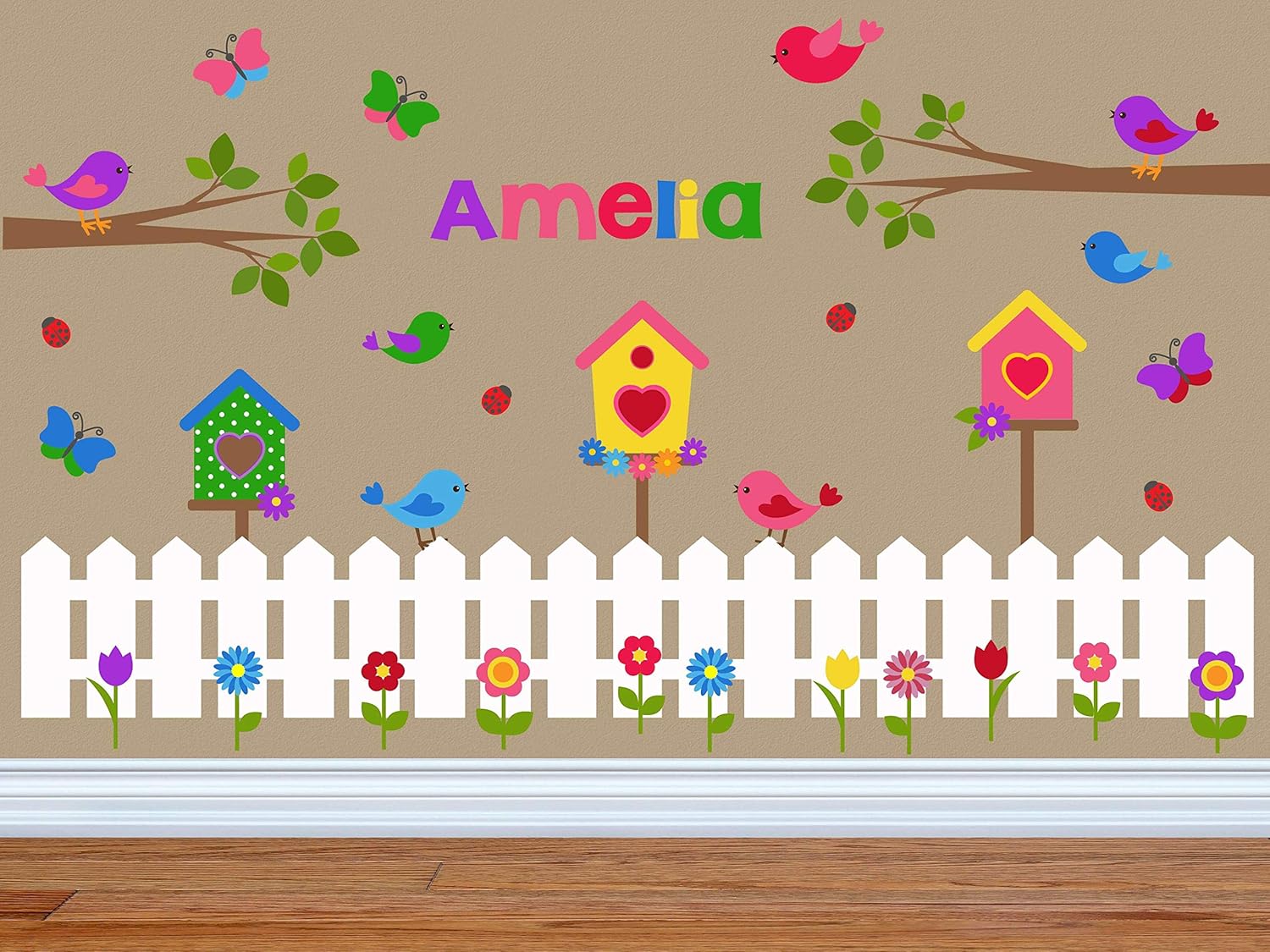Amazon Com Wall Decals Kids Wall Stickers Peel And Stick Removable Vinyl Wall Art For Kids Bedroom Nursery Baby Room Classroom Secret Garden Handmade