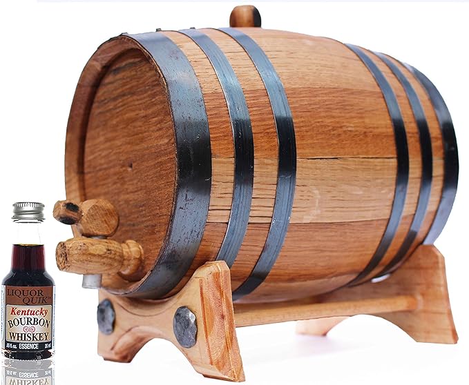 2 Liter Whiskey Barrel Kit for Aging Alcohol Essence Kent