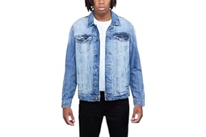 X RAY mens Denim Jacket Washed Casual Trucker Jean Jacket