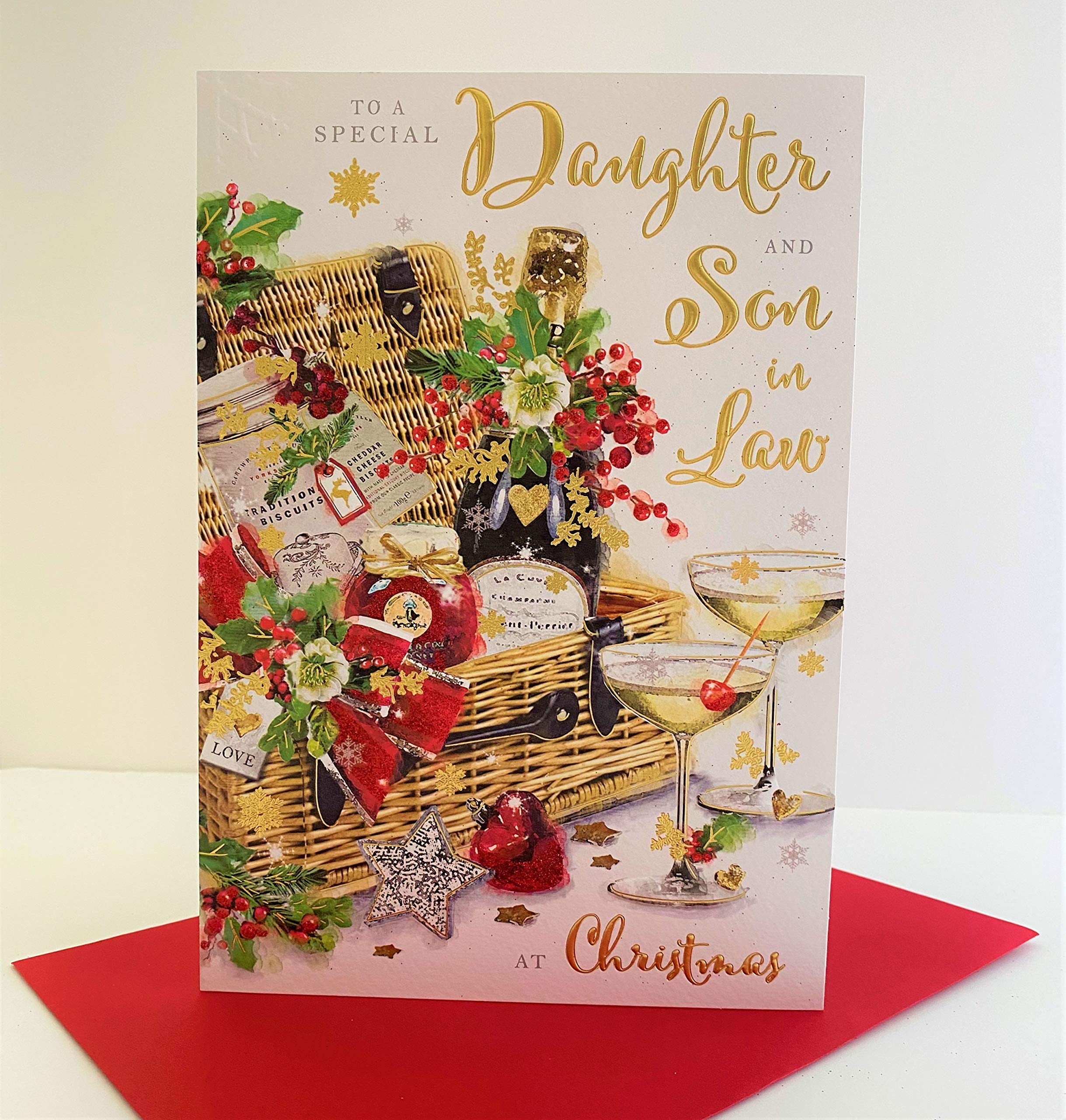 Jonny Javelin Special Daughter and Son in Law at Christmas Card - Hamper