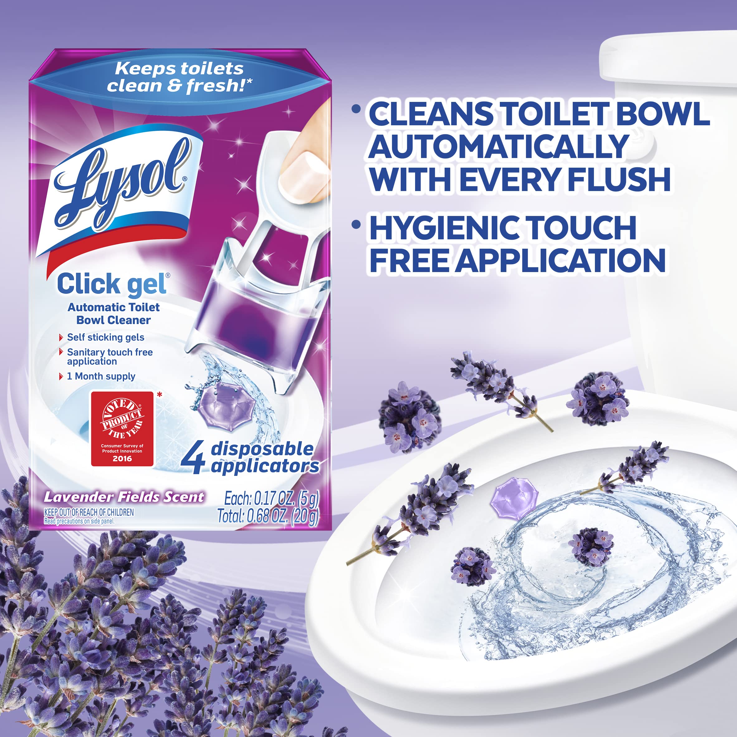 Lysol Click Gel Automatic Toilet Bowl Cleaner, For Cleaning and