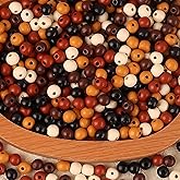 DAHI 1000Pcs Wooden Beads for Crafts Assorted 8mm Wood Bead Colors Round Natural Wood Bead Macrame Spacer Wooden Beads for Jewelry Makin DIY Craft Handmade Decor (8mm)