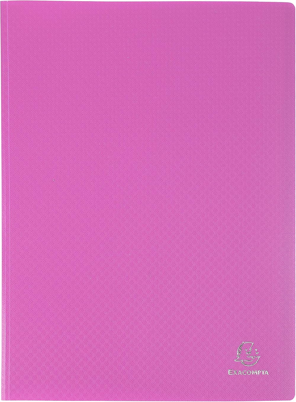 Exacompta 88327E Semi-Rigid PP Display Book A4 30 Pockets Pink 60 Views