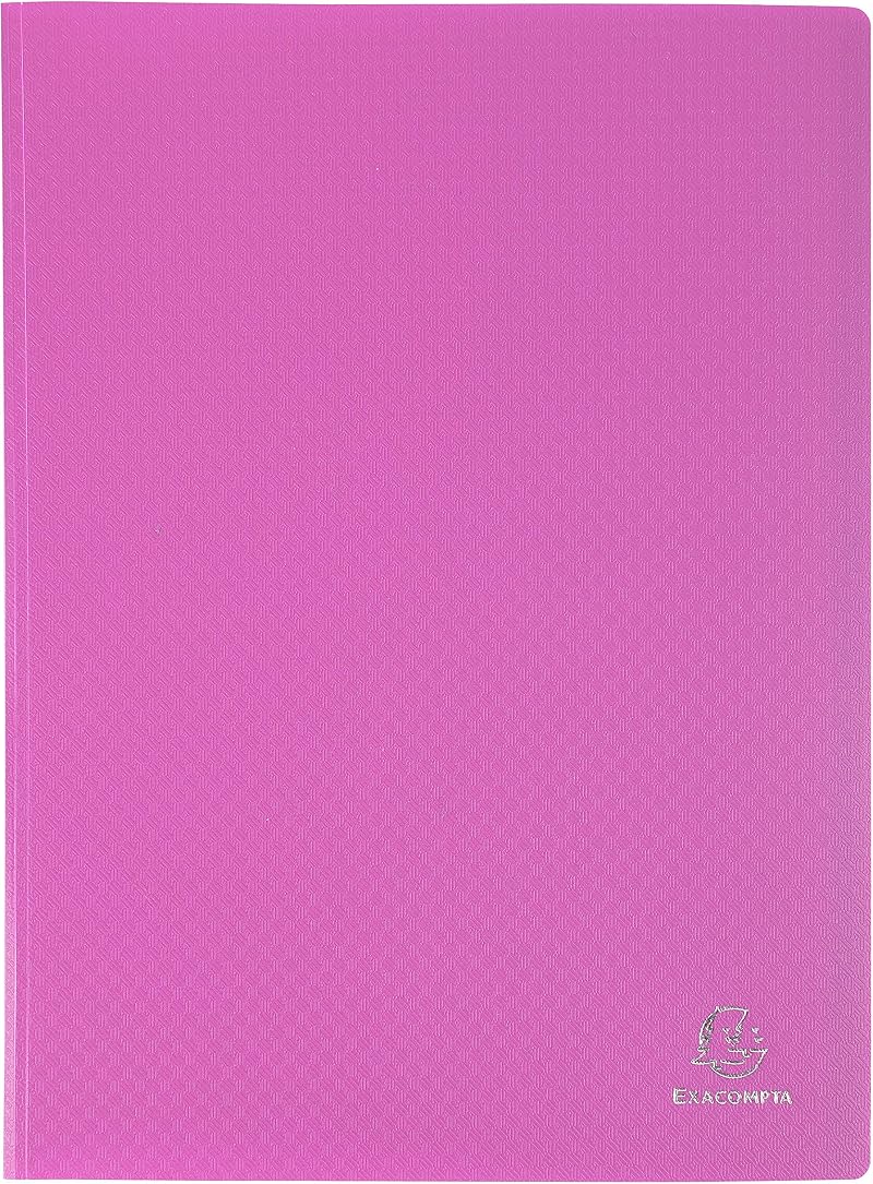 Exacompta 88327E Semi-Rigid PP Display Book A4 30 Pockets Pink 60 Views