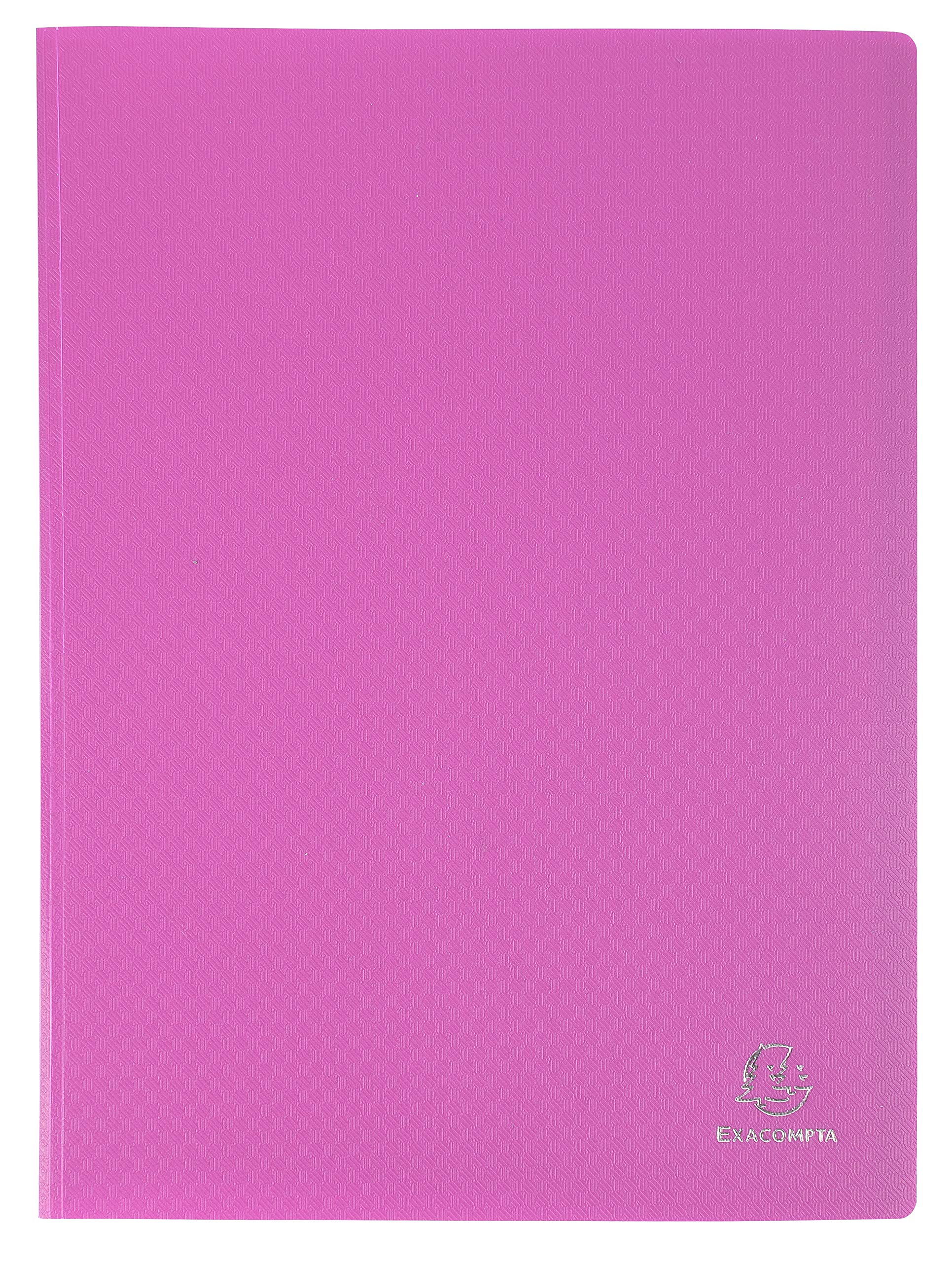 Exacompta - Ref 88327E - Semi-Rigid PP Display Book - Suitable for A4 Documents, Wipeable Cover, 500 Micron Polypropylene, 30 Pockets, 60 Viewing Pages - Pink Cover