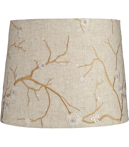 Aspen Creative 58703 - Pantalla De Lámpara De Construcción Con Forma De Imperio De Transición En Color Beige, 11 Pulgadas De Ancho (4 X 11 X 7 Pulgadas