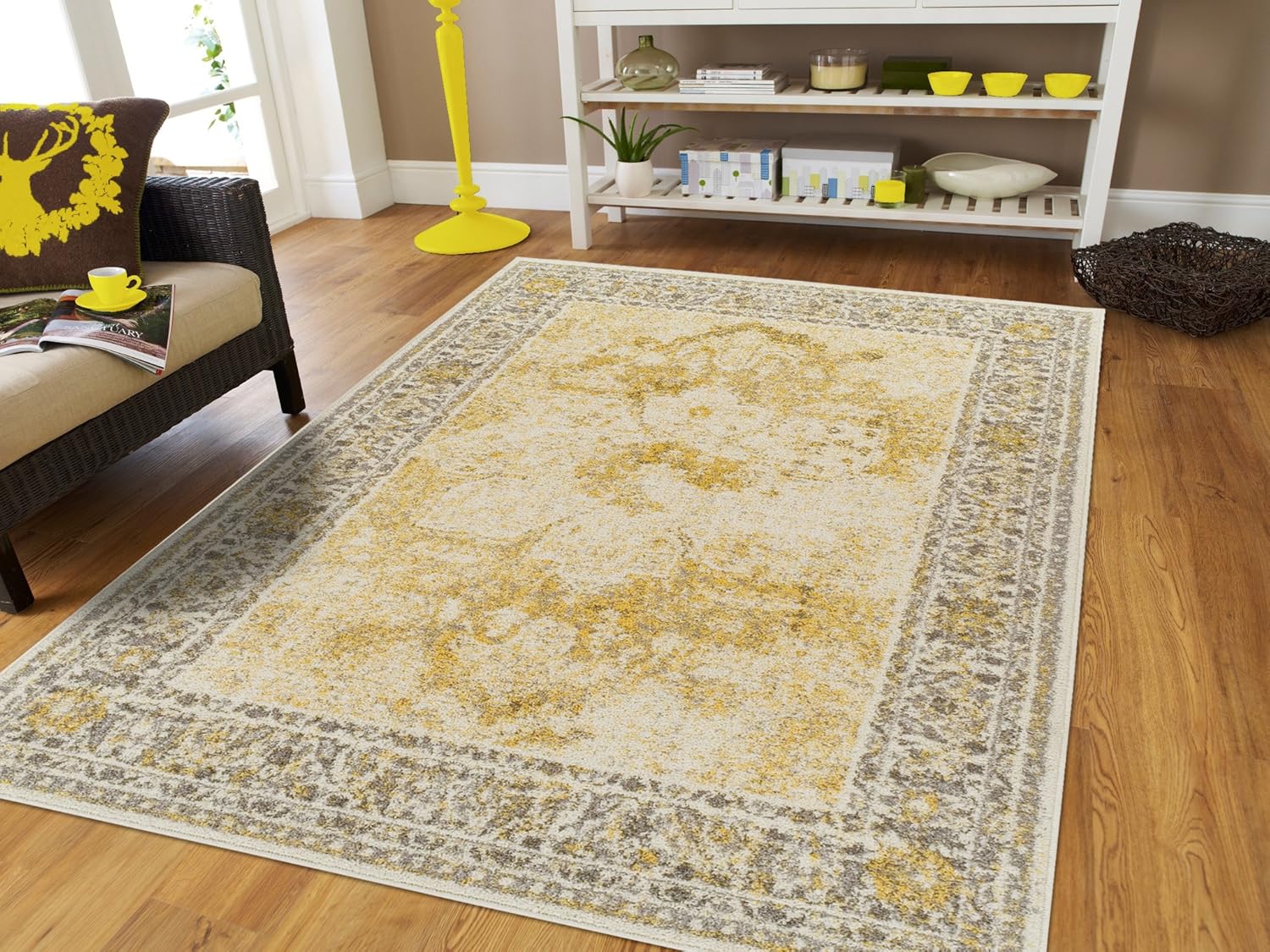 Best yellow area rugs for living room