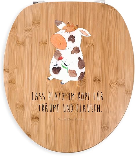 Mr Mrs Panda Klobrille Wc Sitz Motiv Wc Sitz Kuh Mit Spruch Farbe Transparent Amazon De Kuche Haushalt