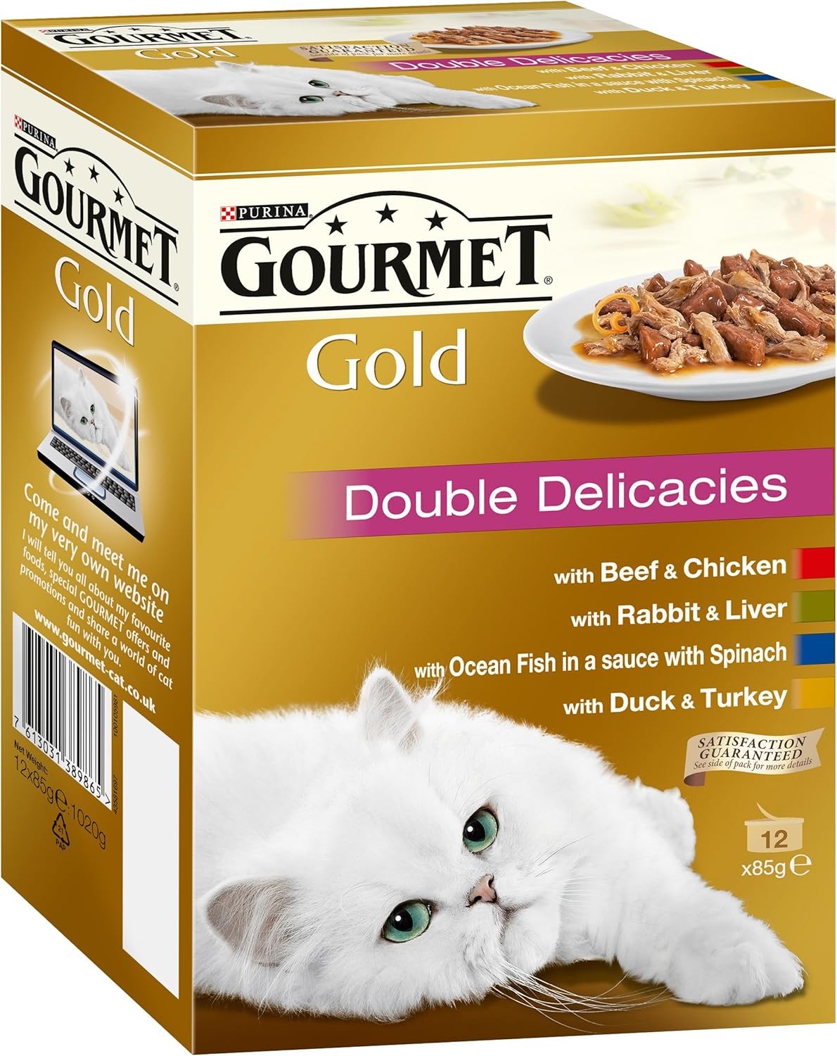 Gourmet Gold Cat Food Double Delicacies, 12 x 85 g Pack of 8 Amazon