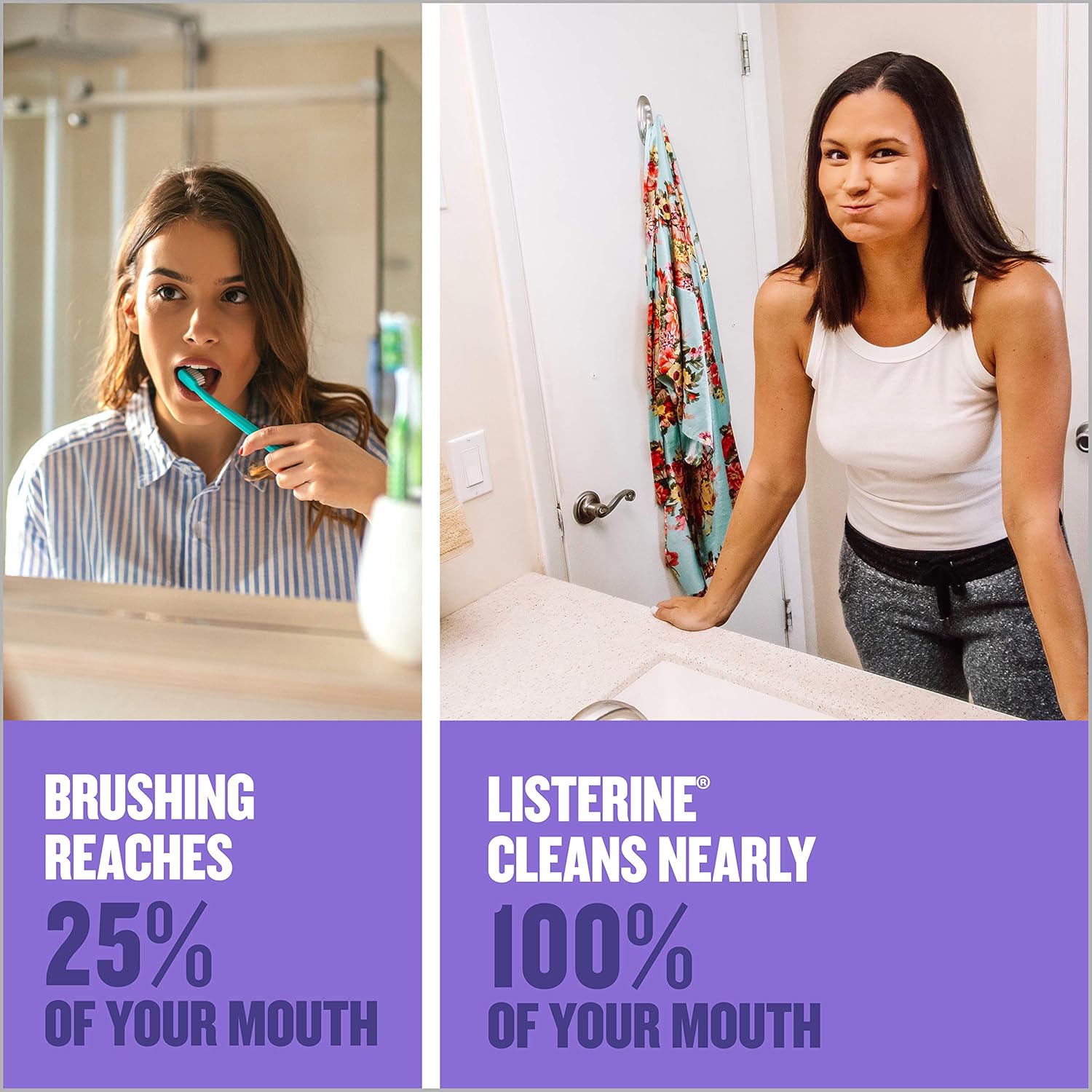 Listerine Total Care Anticavity Fluoride Mouthwash, 6 Benefit Mouthwash to Help Kill 99% of Germs that Cause Bad Breath, Prevent Cavities, Strengthen Enamel & More, Fresh Mint Flavor, 1 L : Mouthwashes : Beauty