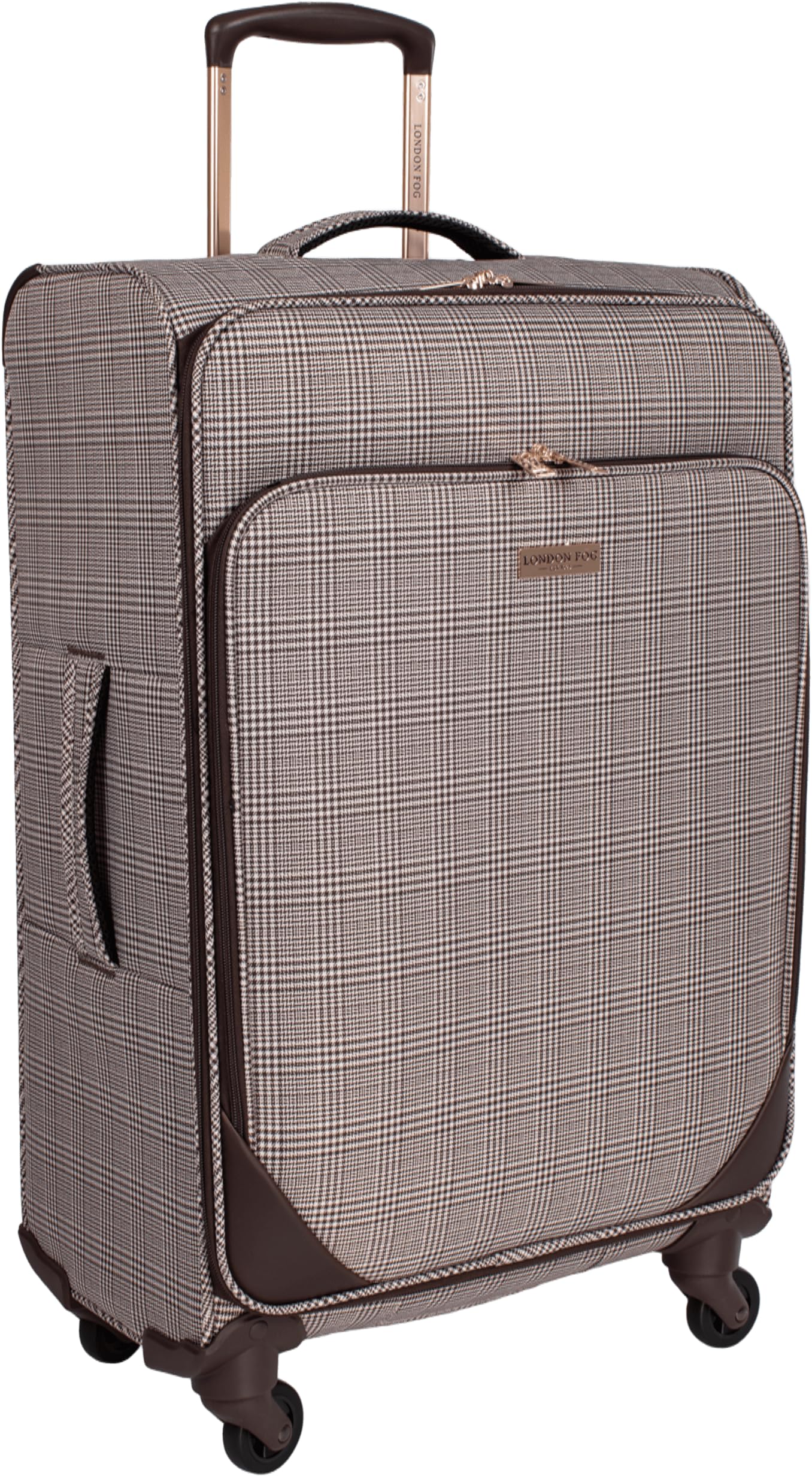 London Fog 30 Inch Suitcase with x4 Spinner Wheels - Soft Shell Luggage with Drag Handle, Spinner Wheels | 95L Litre Capacity 78 cm | Camberley LFL003 (Large)