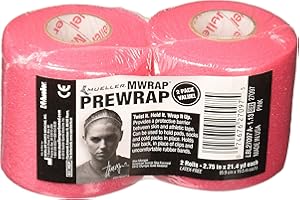 Mueller Sports Medicine MWrap, Pre Wrap, Athletic Tape Underwrap for Sports, Hair, Ankles, Wrist, Hands and Knees, Water-Resistant, Latex Free, 2.75" x 21.4 Yards Per Roll, 2 Rolls