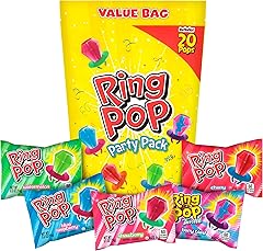 Ring Pop - Paquete variado de piruletas individuales envueltas para el regreso a clases a granel – 20 piruletas con sabores s