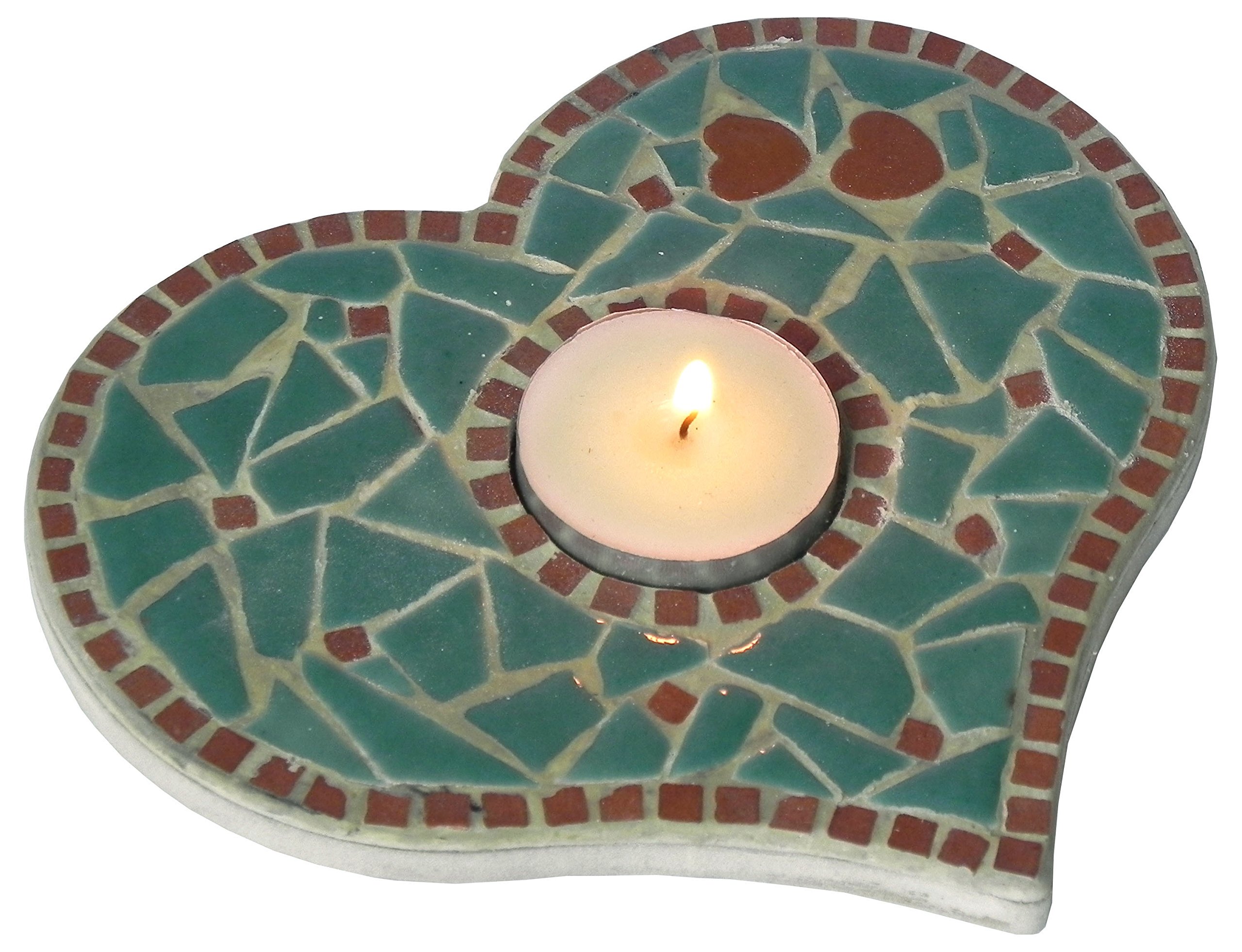 Mosaic Tea Light Holder Add Radiance to Your Home Turquoise-Blue