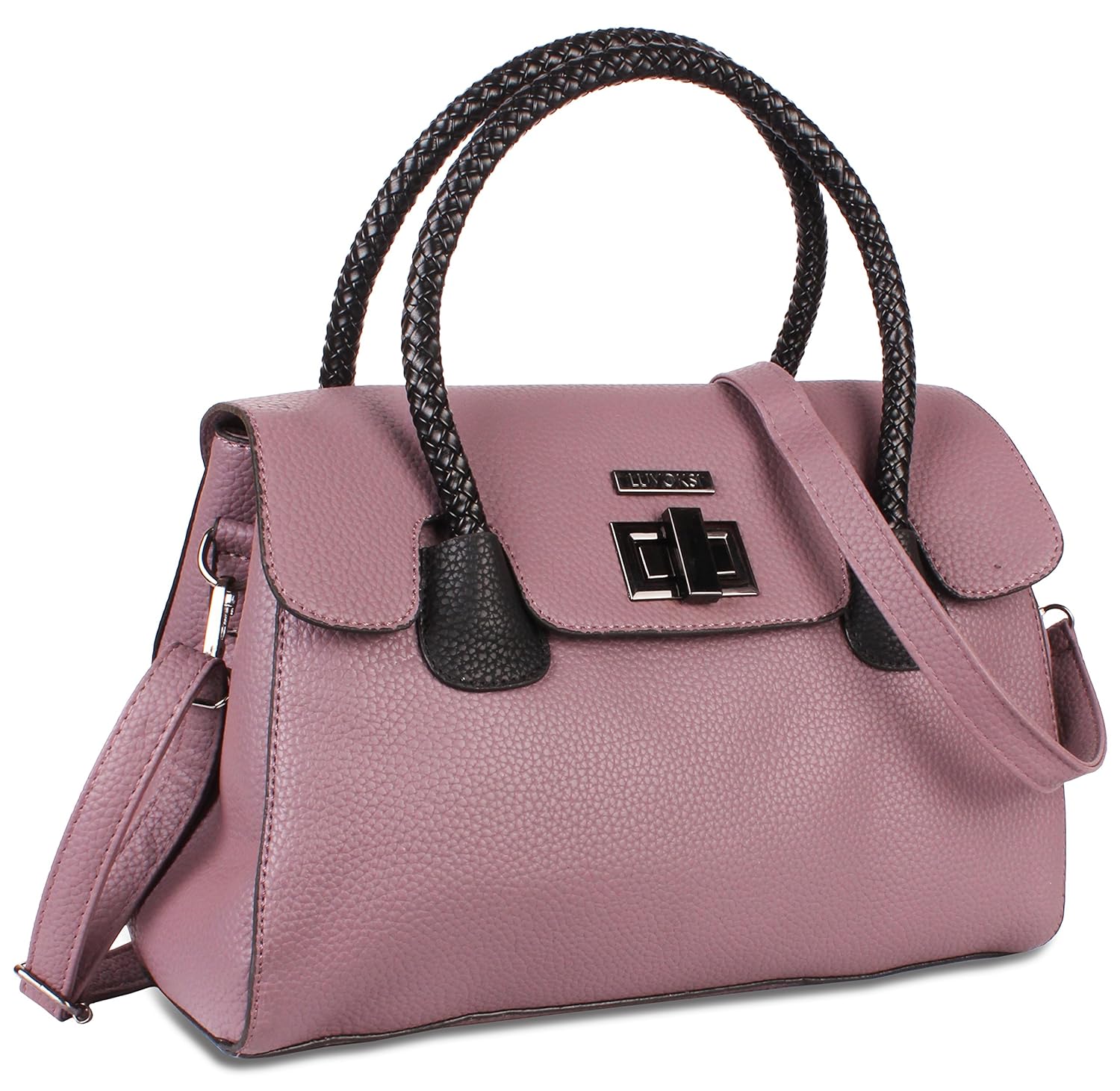 luvoksi women's satchel bag purple color handbag for girl's