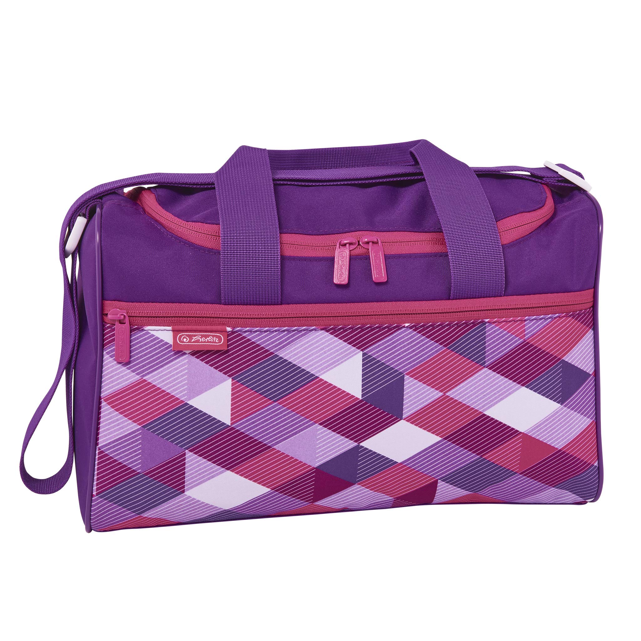 Herlitz Sports Bag 36 cm, Pink Cubes (Multicolour) - 50021888