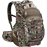 OUUTMEE Hunting Backpack with Waterproof Rain Cover, 35L Hunting Backpacks for Men, Durable Large Capacity Hunting Day Pack with Rifle Bow Holder