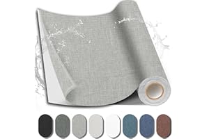 Shagoom Fabric Repair Patch, Fabric Large Repair Tape, Self-Adhesive Patches for Furniture, Sofa, Car Interior, Shoes, Hand Bag, Clothing (Grey, 3.5X79 Inch)