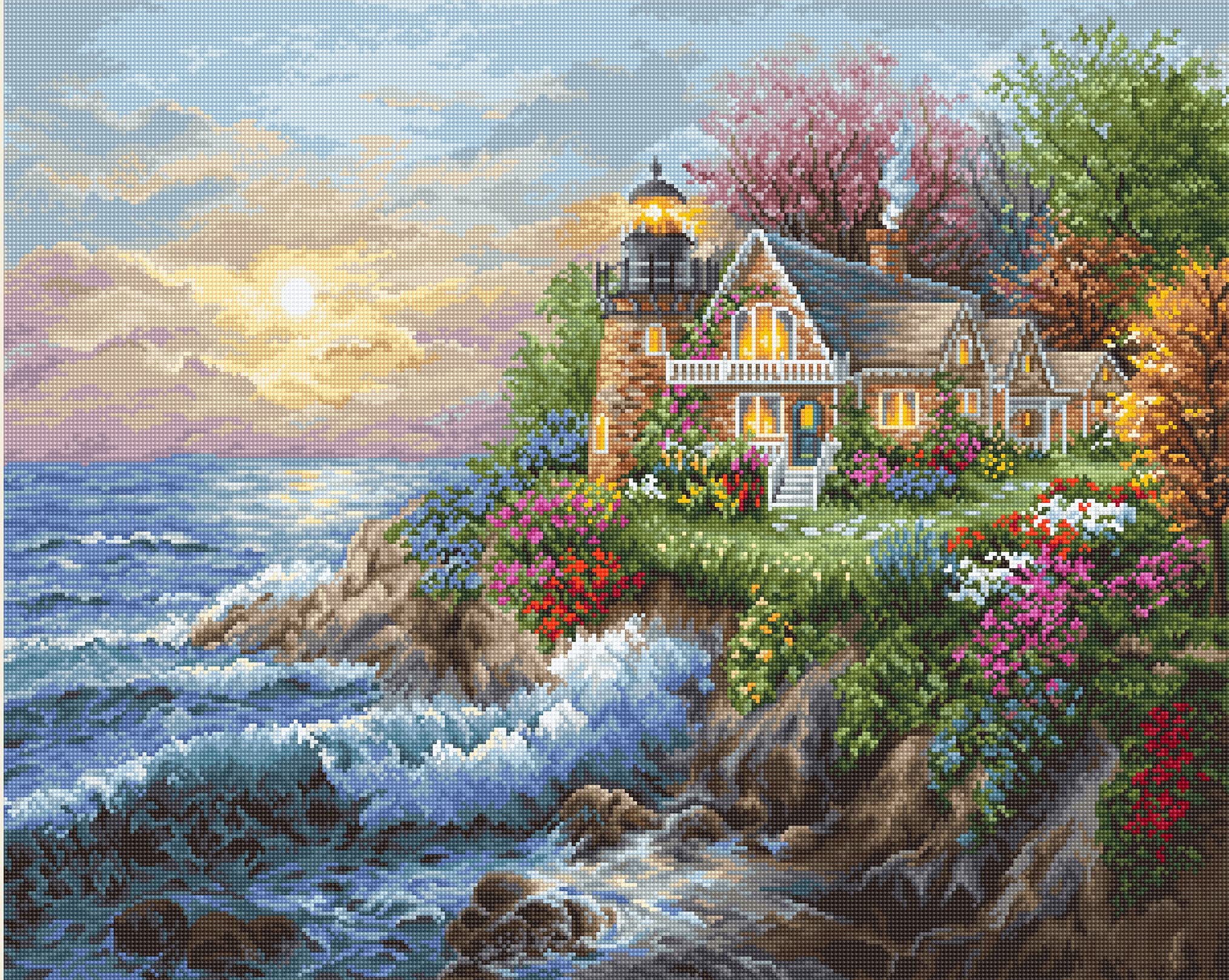 Luca-S Counted DIY Cross Stitch Kit for Adults, Guardian of The Sea, B613, Embroidery & Needlecraft Kit