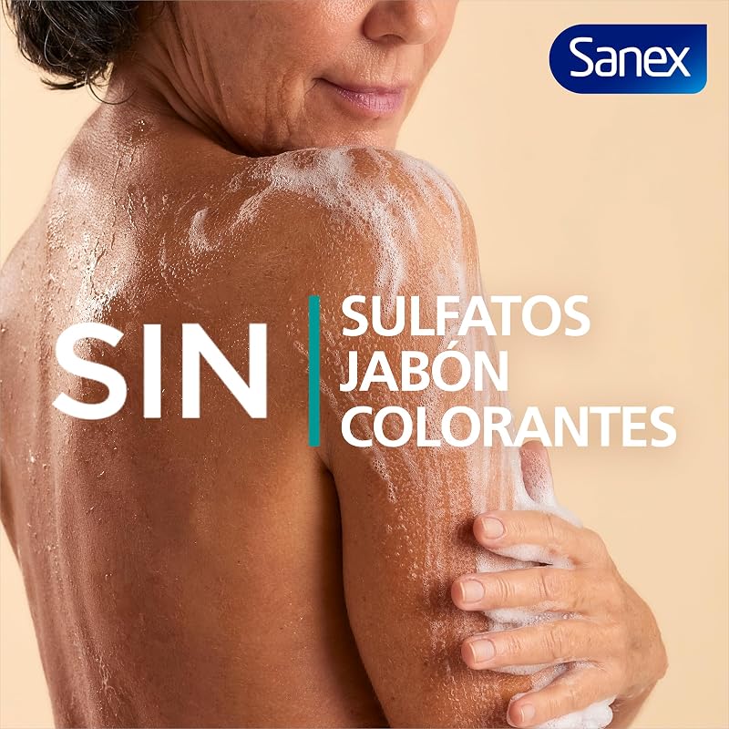 Gel de Ducha Neutro Hidratante (4x600 ml), con ingredientes esenciales, 0% sulfatos*, 0% jabón y 0% colorantes, para todo tipo de piel, hidratación duradera, tecnología triple acción