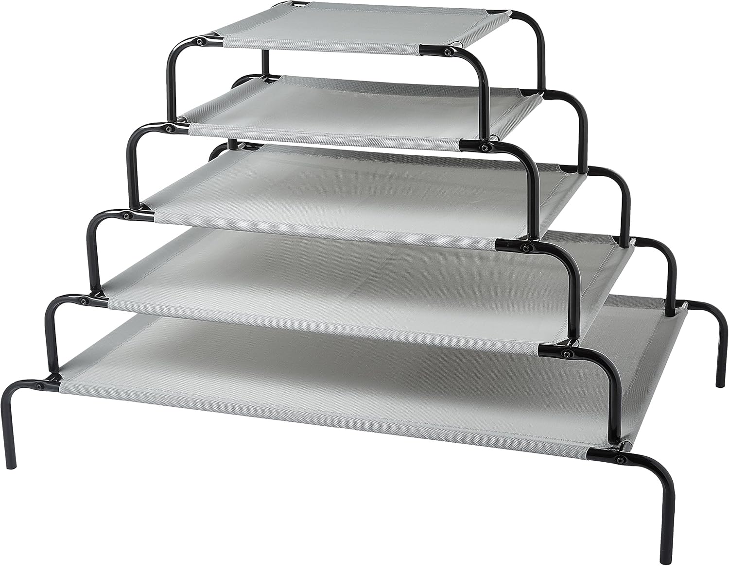 Basics Cooling Elevated Pet Bed, Large (51 x 31 x 8 Inches), Grey : Pet Supplies