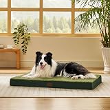 Bedsure Large Dog Bed Washable Orthopedic Pillow 91x69x7.6cm Dark Green view 7