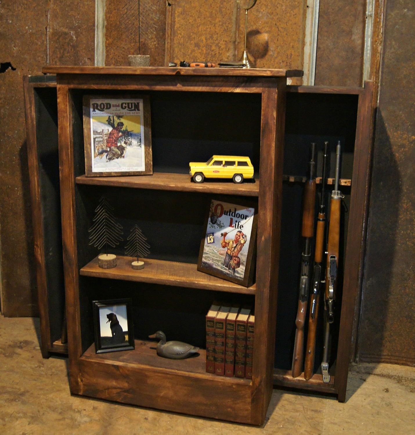 Amazon Com Custom Concealed Gun Storage Bookcase Handmade
