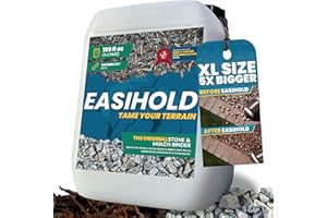 VUBA Easihold Rock Glue 1.3 Gallon – Gravel Binder for Pea Gravel & Stones. Long-Lasting Mulch Glue for Landscaping – Non-Toxic, Ready-to-Use Gravel Lockdown for Paths, Patios & Garden Borders