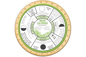 NEVAR Perpetual Moon Calendar for Gardeners. Garden by the Phases of the Moon. Learn the Best Times to Prune, Plant & Sow. Biodynamic Gardeners & Old Farmers Almanac use the Lunar Cycle to Plant. (Green)