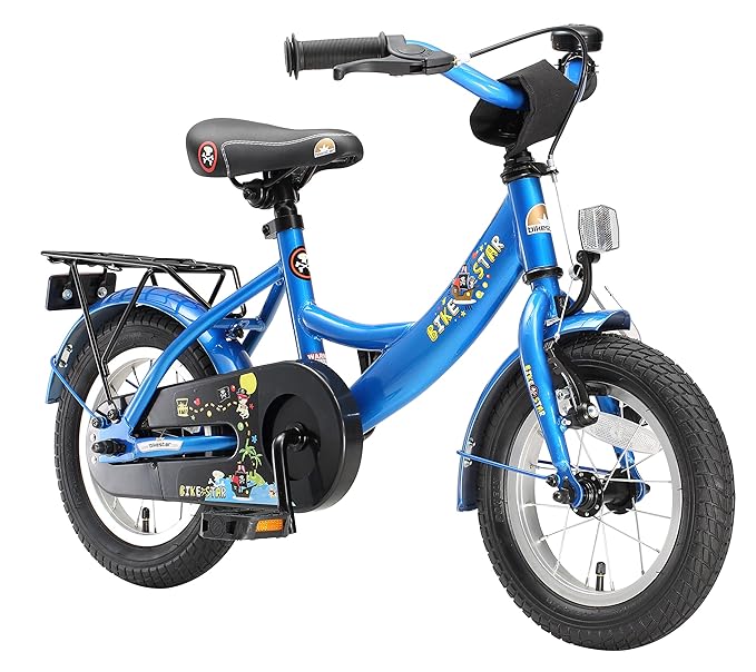 BIKESTAR Sehr leichtes Kinderfahrrad für Mädchen und Jungen ab 3-4 Jahre | 12 Zoll Kinderrad Classic | Fahrrad für Kinder
