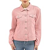 Argstar Denim Jacket for Women Button Up Long Sleeve with Pockets (Available in Inner Pockets)