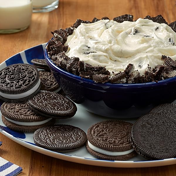 OREO MEGA STUF CHOCOLATE SANDWICH COOKIES, PARTY SIZE, 1 LB 9.35 OZ