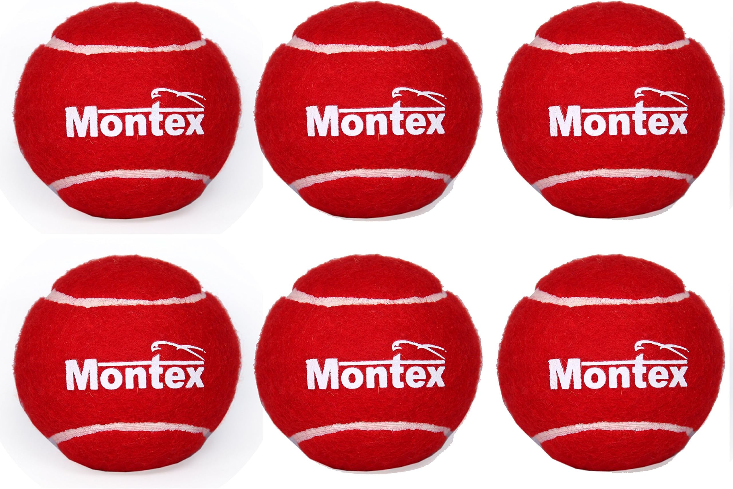 Montex "Heavy" Tennis Balls - Cricket Practice Balls -Mixed Colors - 6 Balls