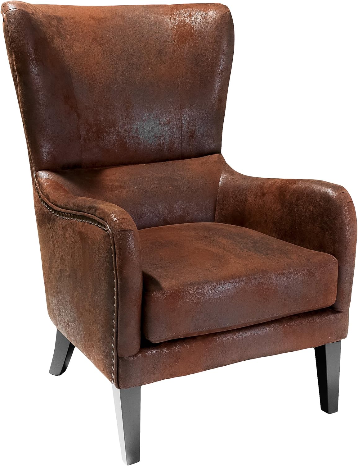 Christopher Knight Home Lorenzo Fabric Studded Club Chair, Brown