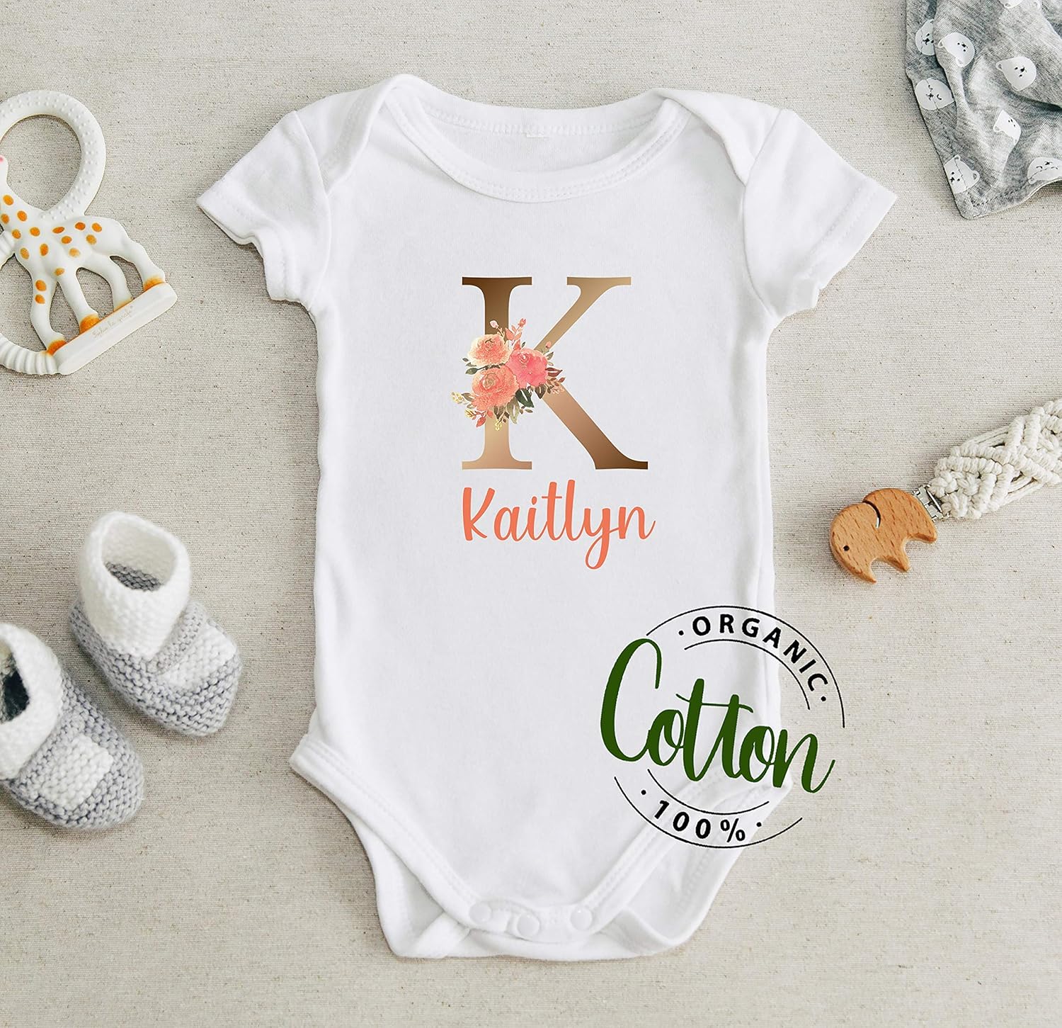monogrammed onesies for baby girl