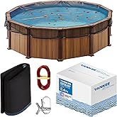 Yankee Pool Leaf Net Cover for 24 Ft. Above-Ground Round Pool - Heavy-Duty 0.15&rdquo;, Net to Protect from Leaves, Debris | Leaf Catcher to Prevent Clogging