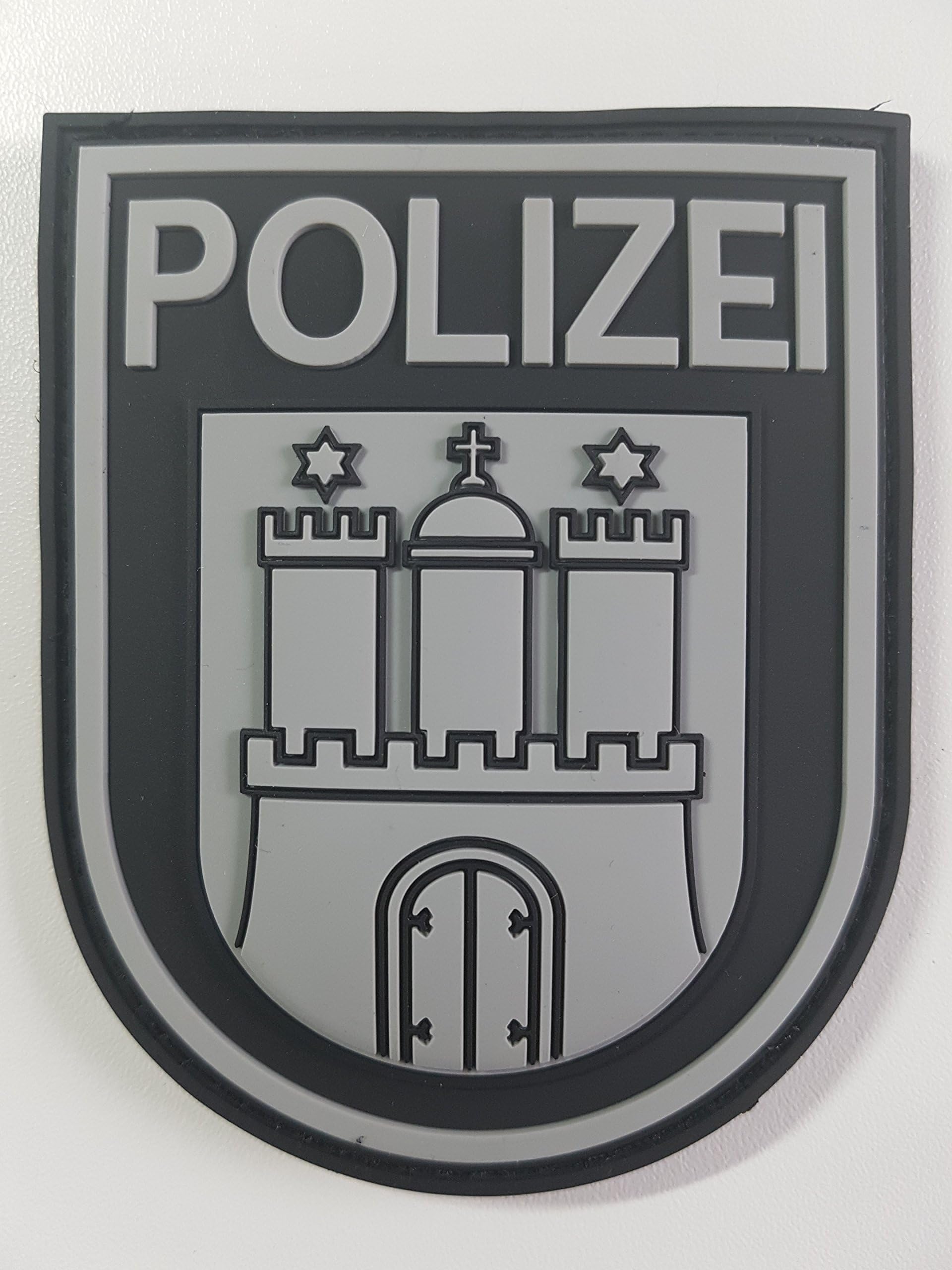 ATG sleeve badge police Hamburg 3D rubber patch (BlackOps)