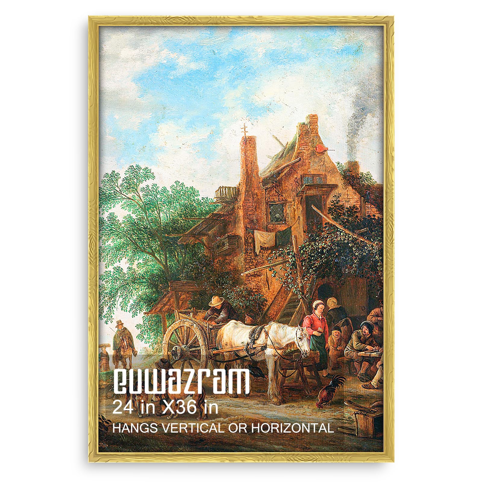 euwazram Ornate Gold 24x36 Frame - Single Frame, 24