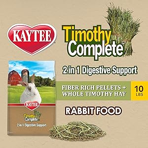 Kaytee Kaytee Timothy Complete Rabbit 2 in 1 Digestive Support 10 Pounds