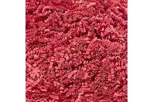 Wowxyz 1 LB Crinkle Cut Paper Shred Red Crinkle Paper Shredded Paper for Gift Baskets - Gift Box Filler - Confetti Paper Shreds Stuffing for Birthday, Holiday Gift Packaging Wrapping