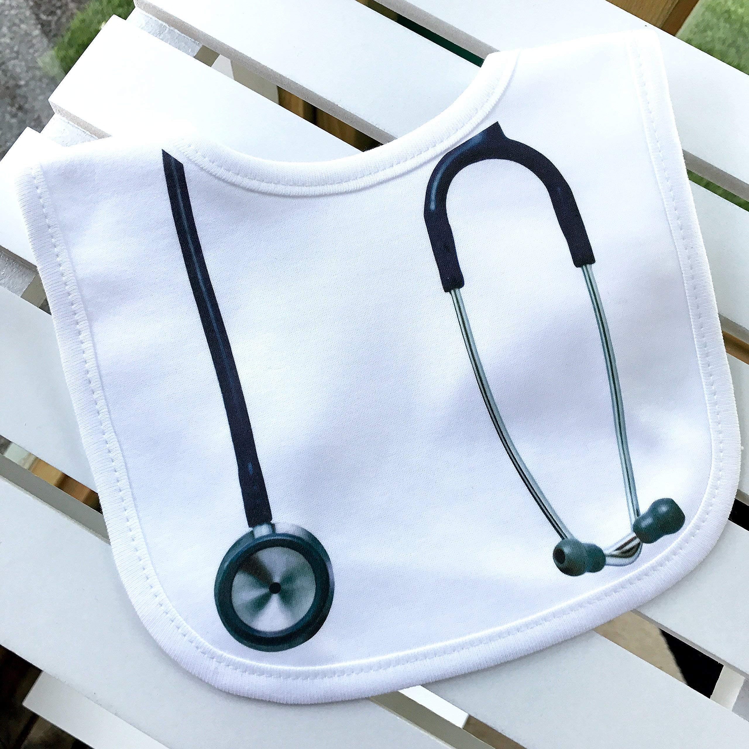 Stethoscope Hook and Loop Baby Bib