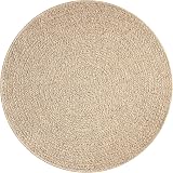 the carpet Kansas Indoor Outdoor Rug 120 cm Round Natural Jute Look view 7