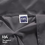 K&A Pintuck Pinch Pleat Duvet Cover Set King Grey 220x230 with Pillowcase view 7
